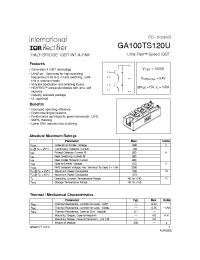 Datasheet GA100TS120U manufacturer IRF