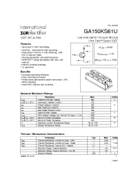 Datasheet GA150KS61U manufacturer IRF