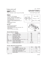 Datasheet GA400TD60U manufacturer IRF