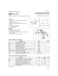 Datasheet GA600GD25S manufacturer IRF