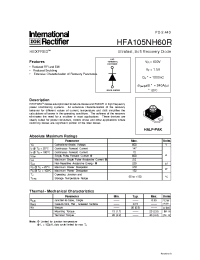 Datasheet HFA105NH60R manufacturer IRF