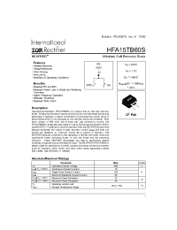 Datasheet HFA15TB60STRR manufacturer IRF