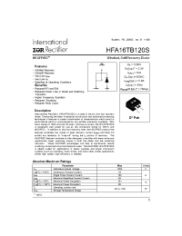 Datasheet HFA16TB120S manufacturer IRF