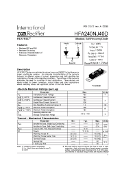 Datasheet HFA240NJ40D manufacturer IRF