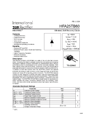 Datasheet HFA25TB60 manufacturer IRF