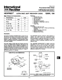 Datasheet HFA35HA120C manufacturer IRF