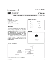Datasheet IPS022GTR manufacturer IRF