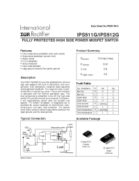 Datasheet IPS511G manufacturer IRF