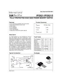 Datasheet IPS521 manufacturer IRF