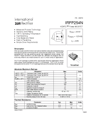 Datasheet IRC830 manufacturer IRF