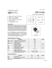 Datasheet IRF1010N manufacturer IRF