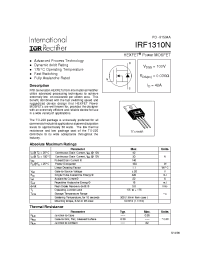 Datasheet IRF1310N manufacturer IRF