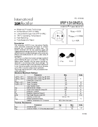 Datasheet IRF1310NSTRL manufacturer IRF