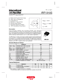 Datasheet IRF1310S manufacturer IRF