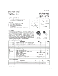 Datasheet IRF1503S manufacturer IRF