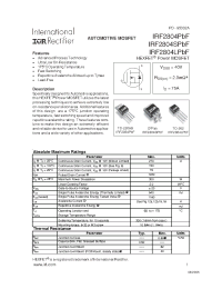 Datasheet IRF2804PBF manufacturer IRF
