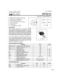 Datasheet IRF5210 manufacturer IRF