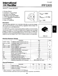 Datasheet IRF530S manufacturer IRF