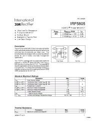 Datasheet IRF5805 manufacturer IRF