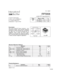 Datasheet IRF5806 manufacturer IRF