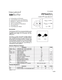 Datasheet IRF640S manufacturer IRF