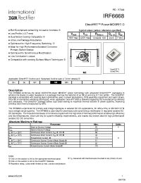 Datasheet IRF6668TR1 manufacturer IRF
