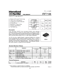 Datasheet IRF7106TR manufacturer IRF