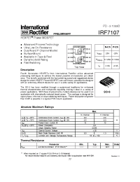 Datasheet IRF7107 manufacturer IRF