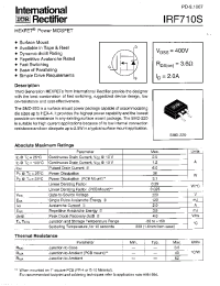 Datasheet IRF710S manufacturer IRF