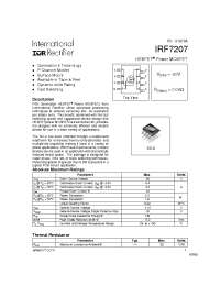 Datasheet IRF7207 manufacturer IRF