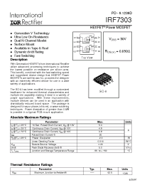Datasheet IRF7303 manufacturer IRF