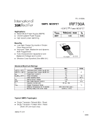 Datasheet IRF730A manufacturer IRF