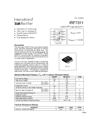 Datasheet IRF7311TR manufacturer IRF