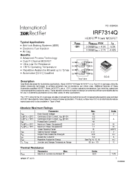 Datasheet IRF7314Q manufacturer IRF