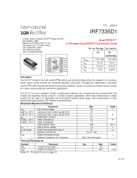 Datasheet IRF7335D1TR manufacturer IRF