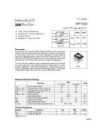 Datasheet IRF7350TR manufacturer IRF