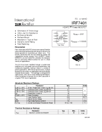 Datasheet IRF7401 manufacturer IRF