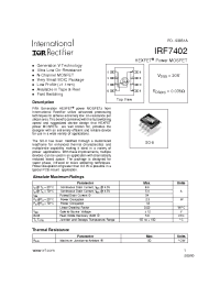 Datasheet IRF7402 manufacturer IRF
