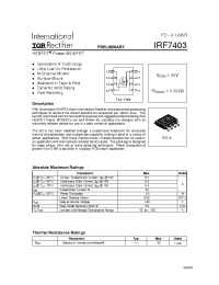 Datasheet IRF7403 manufacturer IRF
