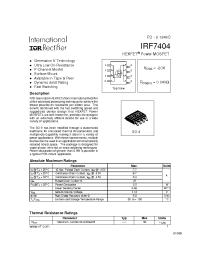 Datasheet IRF7404 manufacturer IRF