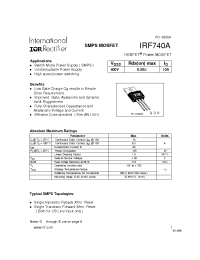 Datasheet IRF740A manufacturer IRF