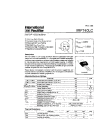 Datasheet IRF740LC manufacturer IRF
