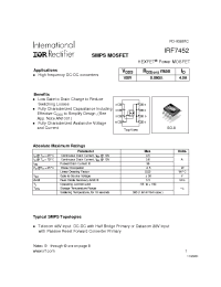 Datasheet IRF7452 manufacturer IRF
