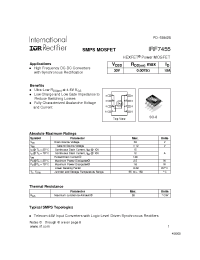 Datasheet IRF7455 manufacturer IRF