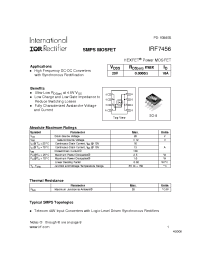 Datasheet IRF7456 manufacturer IRF