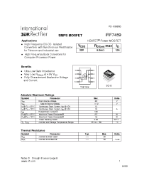 Datasheet IRF7459 manufacturer IRF