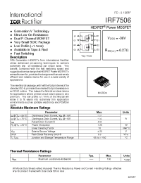 Datasheet IRF7506 manufacturer IRF