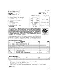 Datasheet IRF7534D1 manufacturer IRF