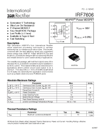 Datasheet IRF7606 manufacturer IRF