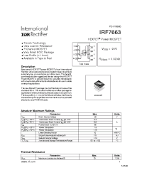 Datasheet IRF7663 manufacturer IRF